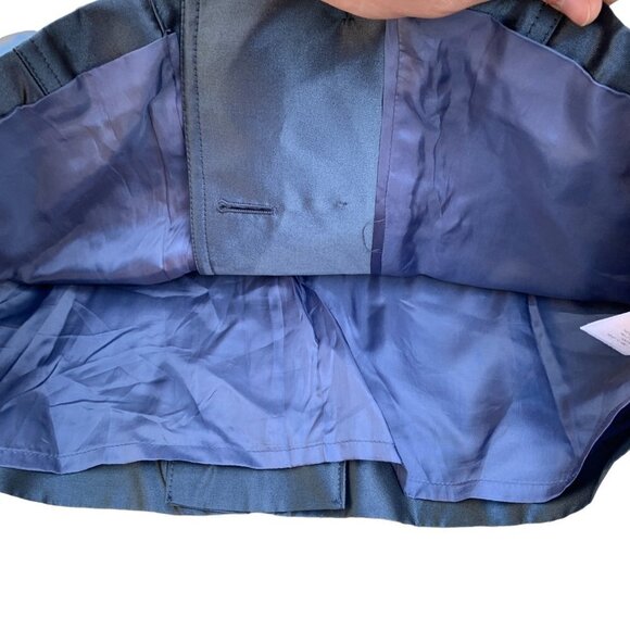 RARE 2007 Silk Cropped Burberry Jacket Size 6 Blue - Picture 13 of 16